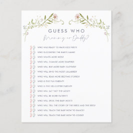 パステルワイルドフラワー推測誰が赤ちゃんシャワーゲーム