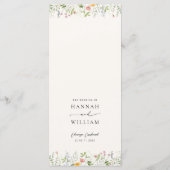 パステルワイルドフラワー結婚ズディナー メニュー (裏面)