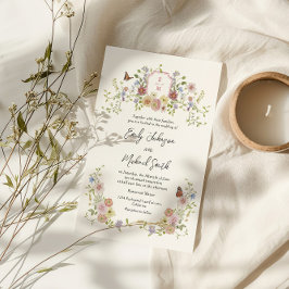 パステルワイルドフラワー結婚ズ 招待状