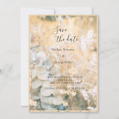 パステルワイルドフラワー結婚メドウの日付の安全 招待状 (正面)