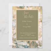 パステルワイルドフラワー結婚メドウの日付の安全 招待状 (正面)