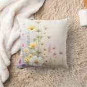 パステルワイルドフラワー装飾装飾用クッション クッション (ブランケット)