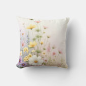パステルワイルドフラワー装飾装飾用クッション クッション (正面)