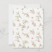 パステルワイルドフラワーQRコードRSVPカード 出欠カード (裏面)