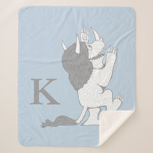 パステルワイルドモノ |イニシャルの追加 シェルパブランケット (正面)