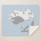 パステルワイルドモノ |イニシャルの追加 シェルパブランケット (正面(横))