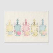 パステルヴィンテージガラス香水ボトルAE8デクページ 薄葉紙 (正面)