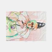 パステルヴィンテージピエロ フリースブランケット (正面(横))