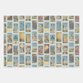 パステルヴィンテージフランスのタロットカード ラッピングペーパーシート (正面2)