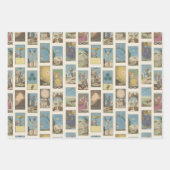 パステルヴィンテージフランスのタロットカード ラッピングペーパーシート (正面)