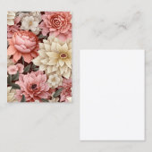 パステルヴィンテージフローラシームレスパターン 名刺 (正面/裏面)