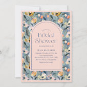 パステルヴィンテージフローラブライダルシャワー 招待状 (正面)