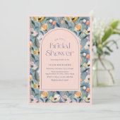 パステルヴィンテージフローラブライダルシャワー 招待状 (スタンド正面)