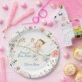 パステルヴィンテージベビーガールベビーシャワー ペーパープレート (パーティー)