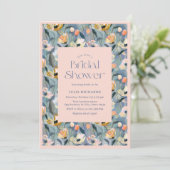 パステルヴィンテージレトロフローラブライダルシャワー 招待状 (スタンド正面)