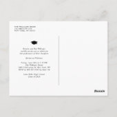 パステルヴィンテージ花白写真卒業 ポストカード (裏面)