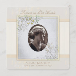 パステルヴィンテージ花葬儀お祝いオブ・ライフ 案内状