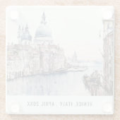 パステルヴェネツィアイタリアウォーターカラートラベイタリアンル ガラスコースター (裏面)