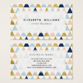 パステル三角形イベントプランナー名刺 (正面&裏面)