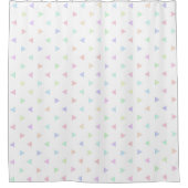 パステル三角数々の形パターン – 色 シャワーカーテン (正面)