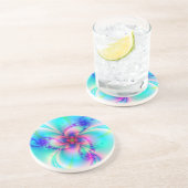 パステル付きピンクフォーリーフクローバー コースター (側面)