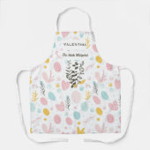 パステル付きミニマリストハーブウィスペラー抽象芸術 エプロン (正面)