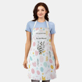 パステル付きミニマリストハーブウィスペラー抽象芸術 エプロン (着用した状態)