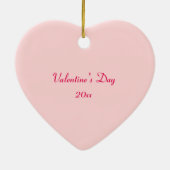 パステル会話キャンディハートバレンタインデー セラミックオーナメント (裏面)