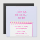 パステル先生鑑賞用磁気カード マグネット招待状 (正面/裏面)