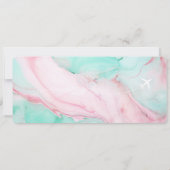 パステル写真Save the Date Boarding Pass World Map 招待状 (裏面)