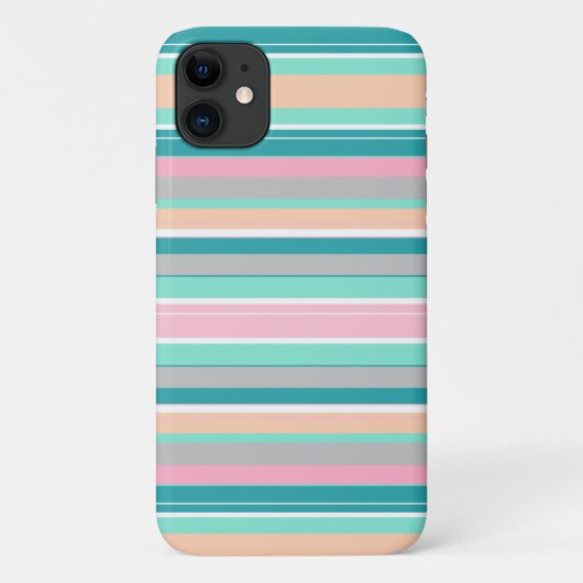 パステル前向きヴィベストライプスiPhone 11ケース Case-Mate iPhoneケース (裏面)