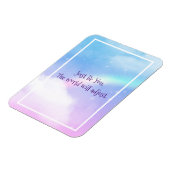 パステル前向き雲と虹の言葉 マグネット (左側)