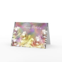 パステル効果を持つ白いバラ