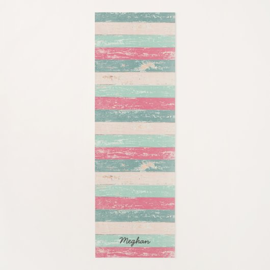 パステル動揺してウッドヨガパーソナライズされたマット ヨガマット (正面)