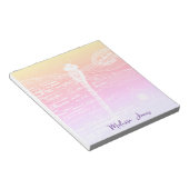 パステル勾配トンボパーソナライズされたイ ノートパッド (アングル)