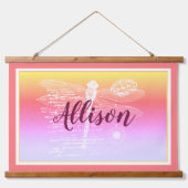 パステル勾配トンボパーソナライズされたイ 吊り下げ型タペストリー (正面)