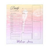 パステル勾配トンボパーソナライズされたプランナー ノートパッド (正面)