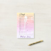 パステル勾配トンボパーソナライズされたプランナー ポストイット (デスク上)