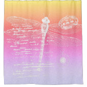 パステル勾配トンボ シャワーカーテン (正面)