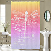 パステル勾配トンボ シャワーカーテン