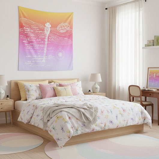 パステル勾配トンボ タペストリー