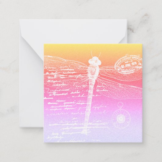 パステル勾配トンボ ノートカード (正面)