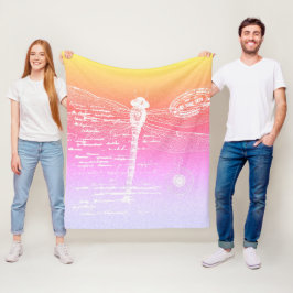 パステル勾配トンボ フリースブランケット