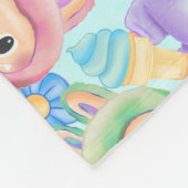 パステル可愛い毛布パーソナライズされた、居心地の良いスロー フリースブランケット (角)