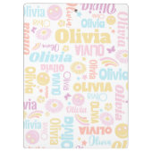 パステル名門私立校風のスミリー顔スター名前をカスタムするオリビア クリップボード (裏面)