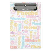 パステル名門私立校風のスミリー顔スター名前をカスタムするフォエベ ミニクリップボード (正面)