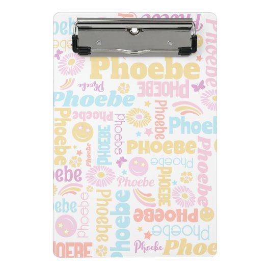 パステル名門私立校風のスミリー顔スター名前をカスタムするフォエベ ミニクリップボード (正面)