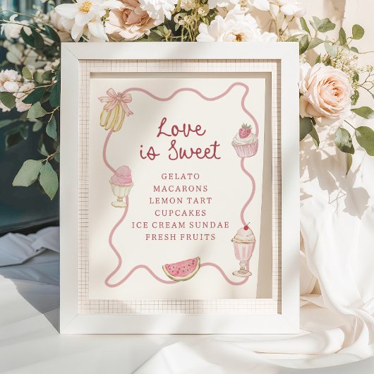 パステル名門私立校風のピンクストライプバー ポスター