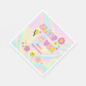 パステル名門私立校風のピンクY2Kスリープオーバー誕生日 スタンダードランチョンナプキン (角)