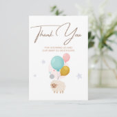 パステル喜び:かわいい赤ちゃんシャワーサンキューカード サンキューカード (スタンド正面)